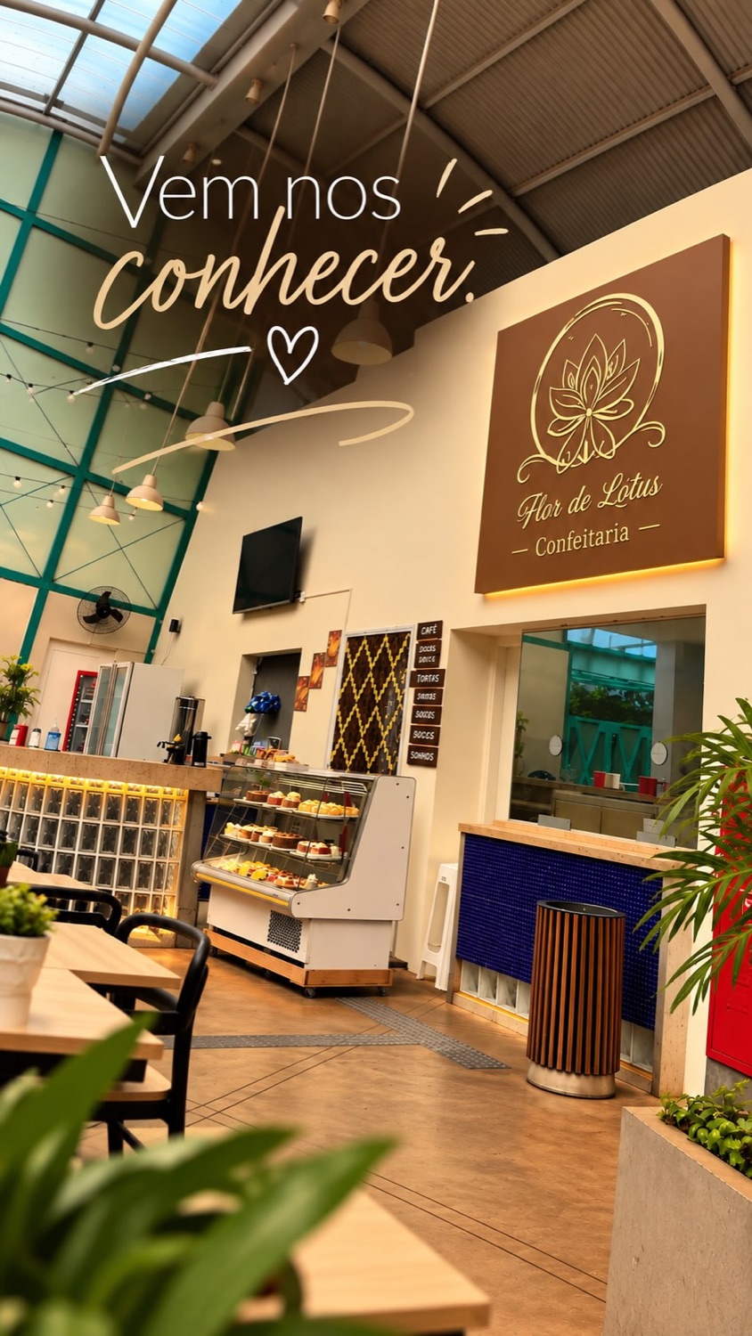 Interior da Flor de Lótus Confeitaria na UniToledo